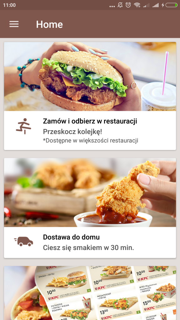 aplikacja KFC omiń kolejkę