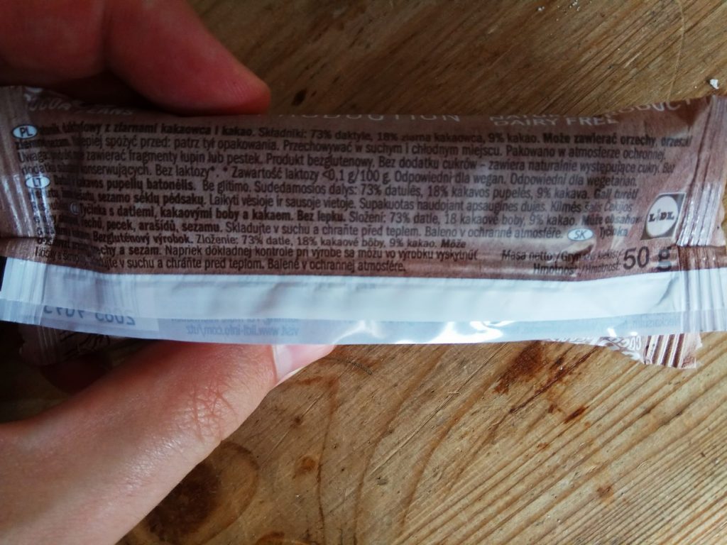 skład batona raw kakaowego z lidla