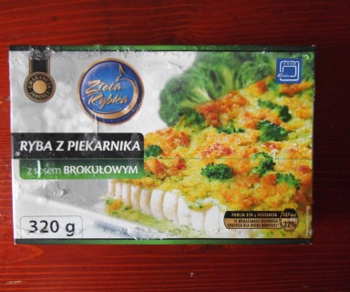 ryba z piekarnika w sosie brokułowym z biedronki