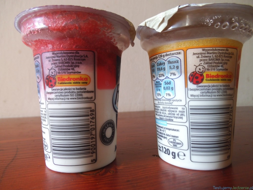 biedronka jogurt z musem owocowym