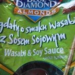 migdały o smaku wasabi i sosu sojowego
