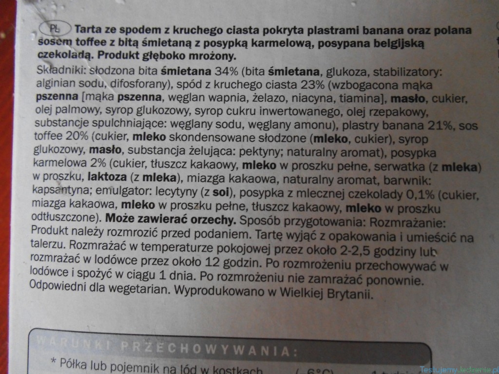 skład banoffee
