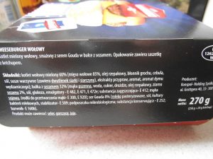 cheeseburger z biedronki skład