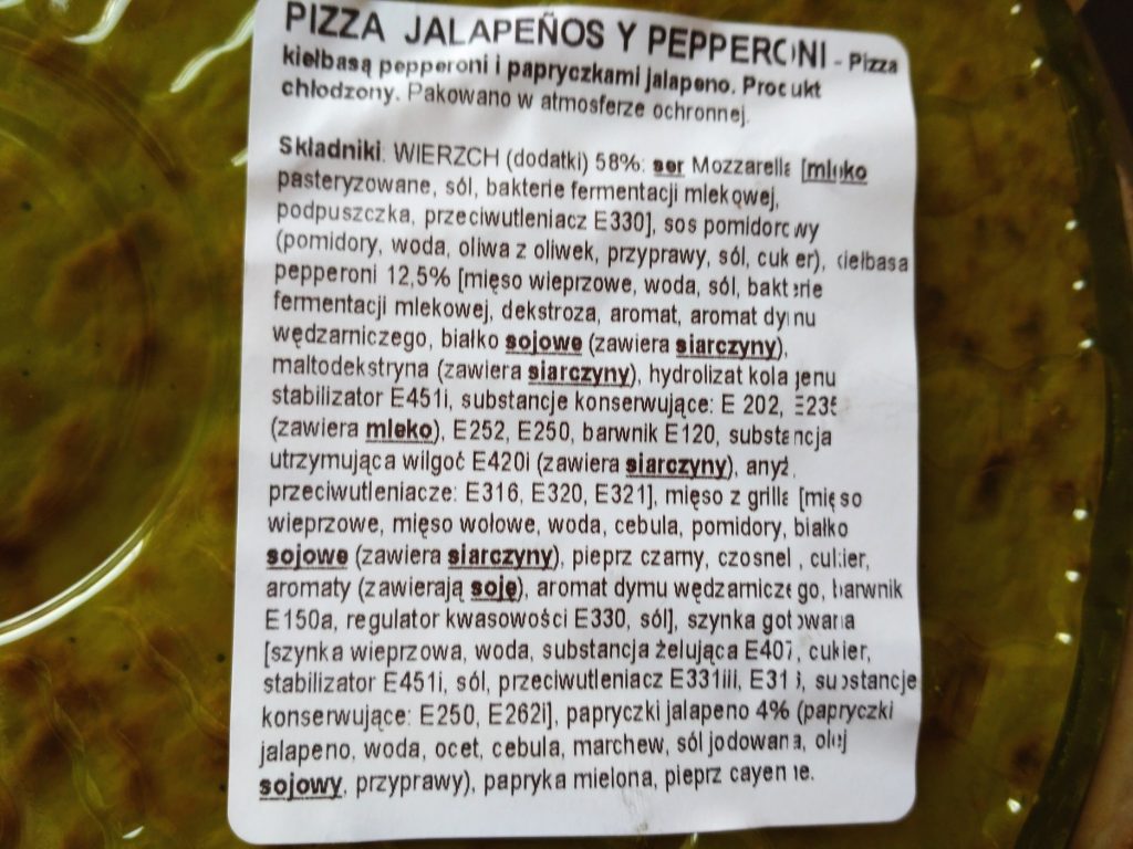 skład pizza palacios pepperoni