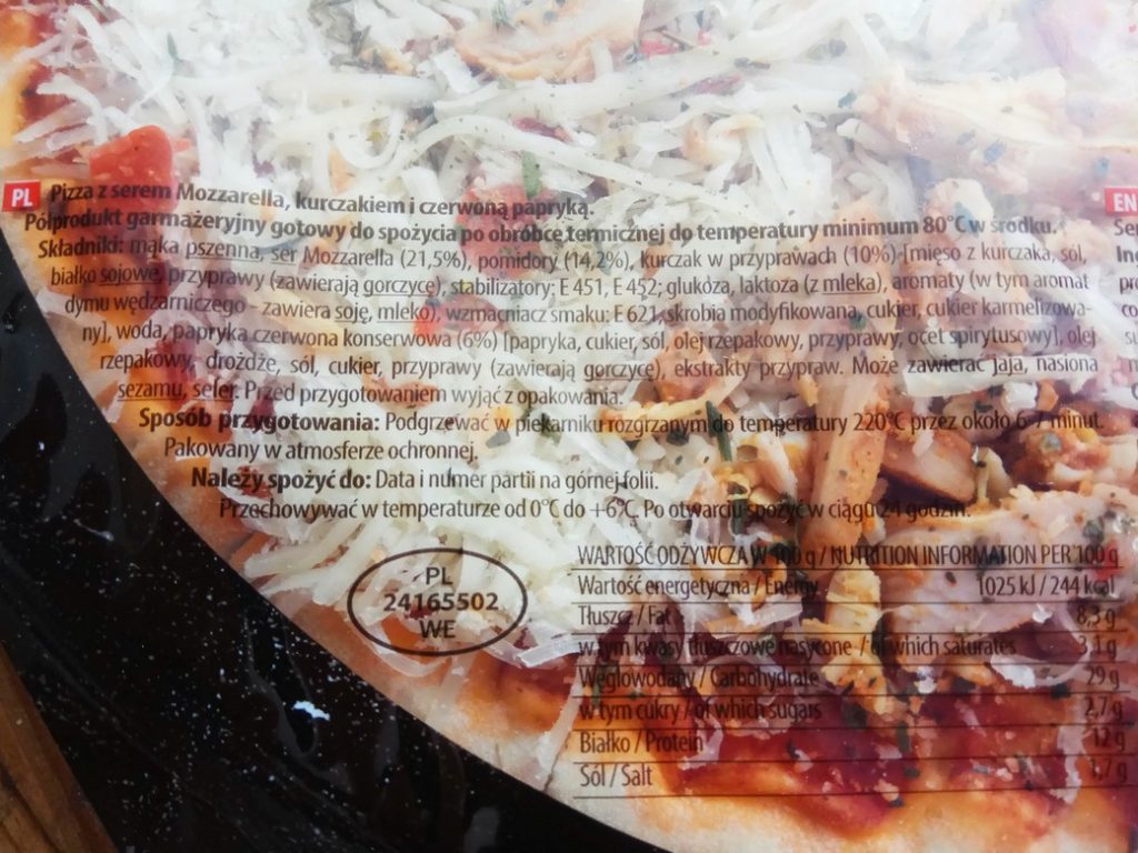 skład pizza z lidla