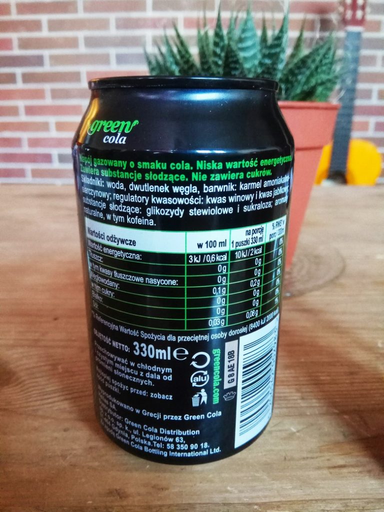 skład green cola