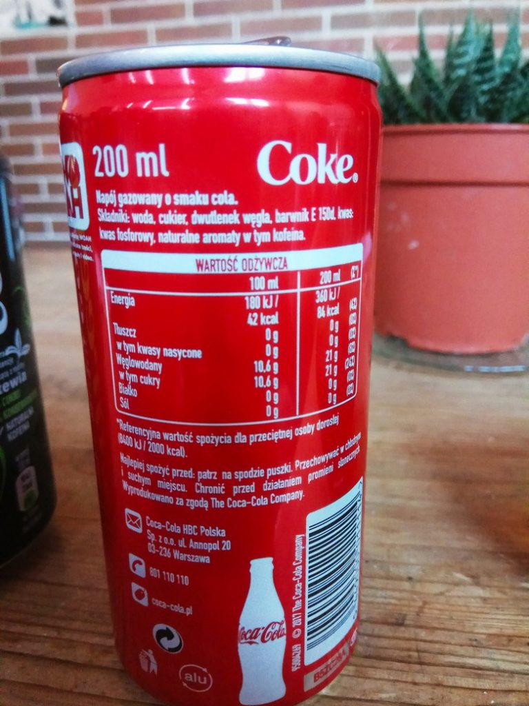 skład coca-cola